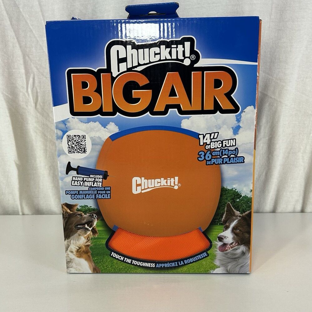 Chuckit! Big Air Fetch Ball Dog Toy (14 Inch) Herding Instincts Dog Toy New